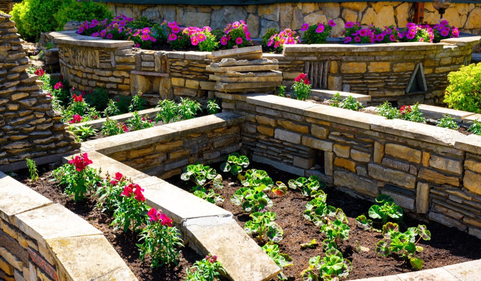 Flower bed planting